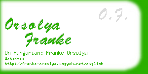 orsolya franke business card